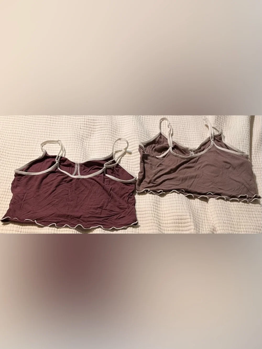 SHEIN Dual-Tone Ribbed Cami - Mauve & Plum - Picture 6 of 7